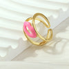 Wholesale Lip Print Copper Fashion Ring For Ladies With Retro Personality And Color Drop Oil Treatment