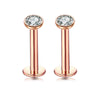 Wholesale Lip Stud Set And Earrings Stainless Steel Unisex Heart Style Electroplated