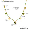 Wholesale Literary Fan Jewelry Set With Love Zircon Pendant Stainless Steel Electroplated For Women Necklace Bracelet Anklet