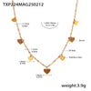 Wholesale Literary Fan Jewelry Set With Love Zircon Pendant Stainless Steel Electroplated For Women Necklace Bracelet Anklet