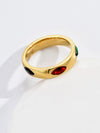 Wholesale Literary Retro Geometric Zirconinlaid Stainless Steel Unisex Rings
