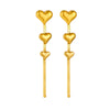 Wholesale Long Chain Tassel Love Ball Titanium Steel Gold Plated Electroplated Geometric Earrings For Unisex