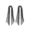 Wholesale Long Dark Style Full Diamond Water Drop Tassel Earrings Copper Geometric Silver Needle