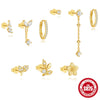 Wholesale Long Tassel Horse Eye Studded Earrings 925 Sterling Silver Geometric Style Electroplated For Women