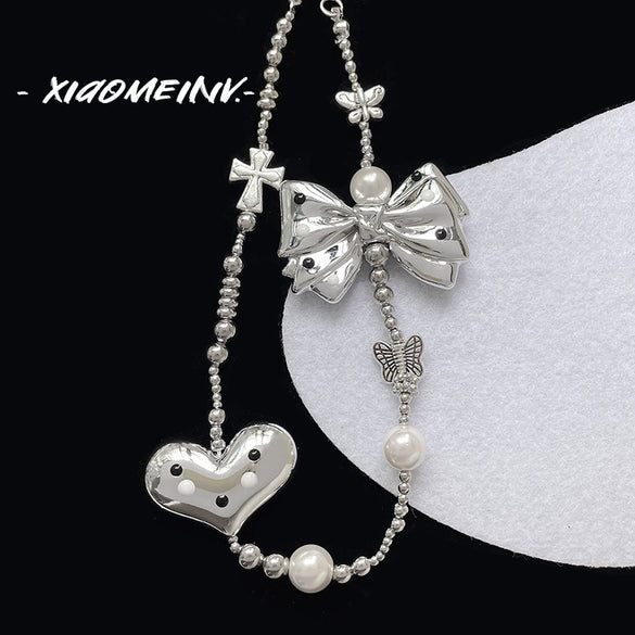 Wholesale Loose Beads Acrylic Plastic Resin Y2k Heart Star Bow Electroplated Beading Material For Diy Bracelet Necklace