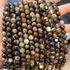 Wholesale Loose Beads Agate Stone Brown Silk Striped Round Beads Polishing For Diy Jewelry Accessories Necklace Semi Finished Products