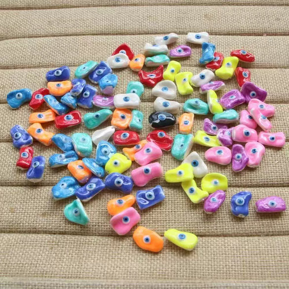 Wholesale Loose Beads Imitation Pearls Dripping Oil Pattern Irregular Circle Trendy For Jewelry Accessories