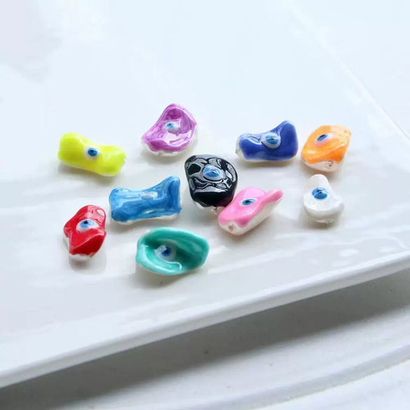 Wholesale Loose Beads Imitation Pearls Dripping Oil Pattern Irregular Circle Trendy For Jewelry Accessories