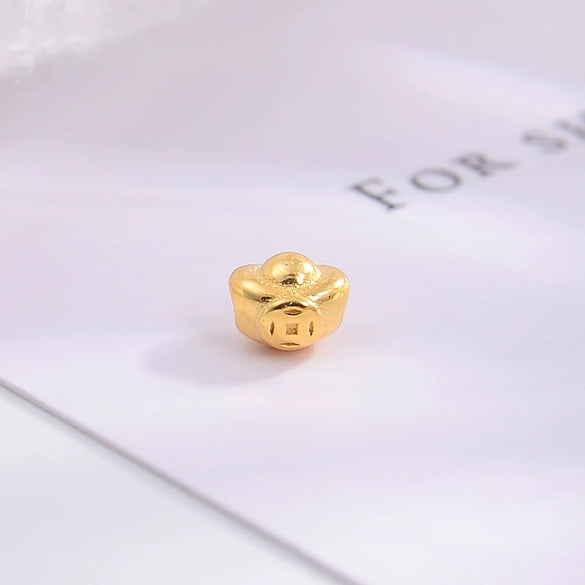 Wholesale Loose Beads Jewelry Accessories 925 Sterling Silver Gourd Ingot Petals Electroplated