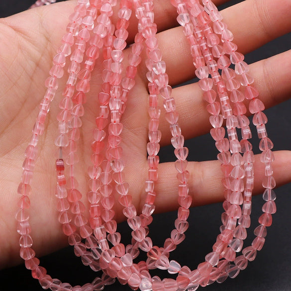 Wholesale Loose Beads Natural Crystal Agate Heart Shaped Polished For Jewelry Accessories