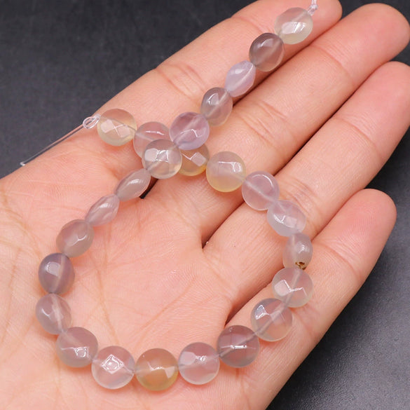 Wholesale Loose Beads Natural Stone Crystal Round Cake Cut For Jewelry Accessories