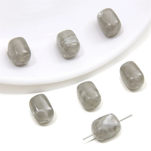 Wholesale Loose Beads Plastic And Resin Imitation Amber Stone Irregular Round Shape Simple Style Diy Handmade Beaded Necklace And Bracelet Material Accessories