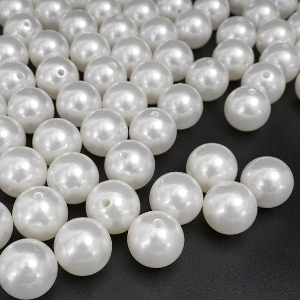 Wholesale Loose Beads Plastic Resin Round Beaded Jewelry Accessories For Diy Handmade Bracelet Necklace