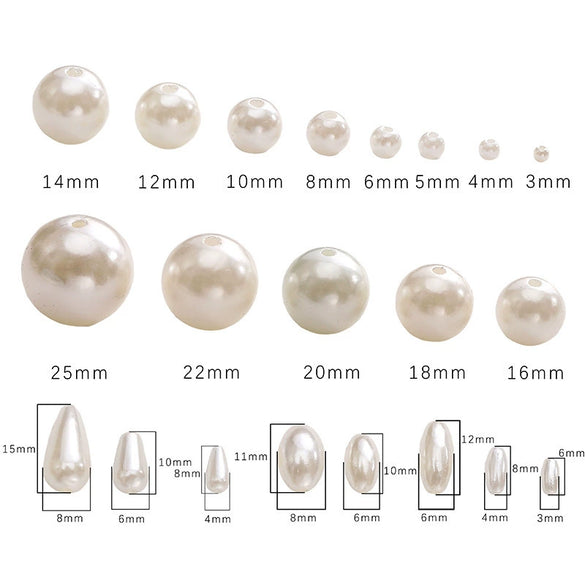 Wholesale Loose Beads Plastic Resin Round Beaded Jewelry Accessories For Diy Handmade Bracelet Necklace