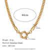 Wholesale Loose Chain Cross Sun Moon Pendant Necklace Copper Stainless Steel Geometric Electroplated