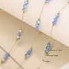 Wholesale Loose Chain Stainless Steel Fantasy Colorful Crystal Spacer Real Gold Electroplated Handmade