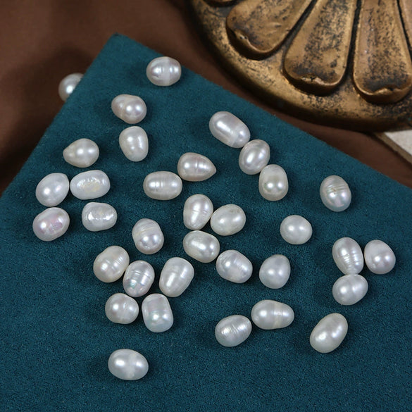 Wholesale Loose Freshwater Pearl Beads For Diy Ornament Natural Nonporous Rice Shape