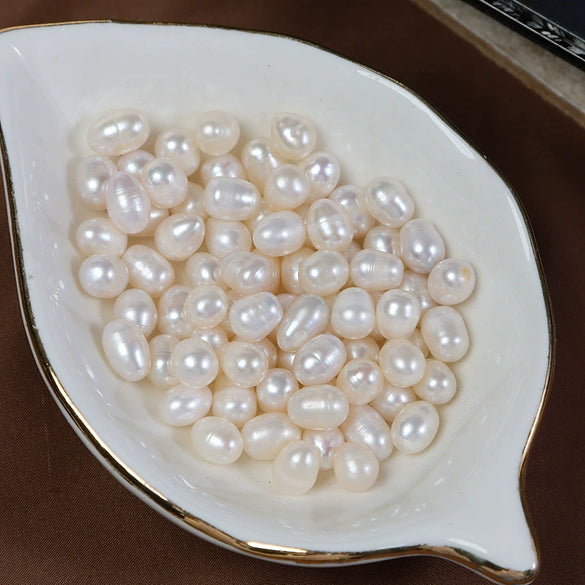 Wholesale Loose Freshwater Pearl Beads For Diy Ornament Natural Nonporous Rice Shape