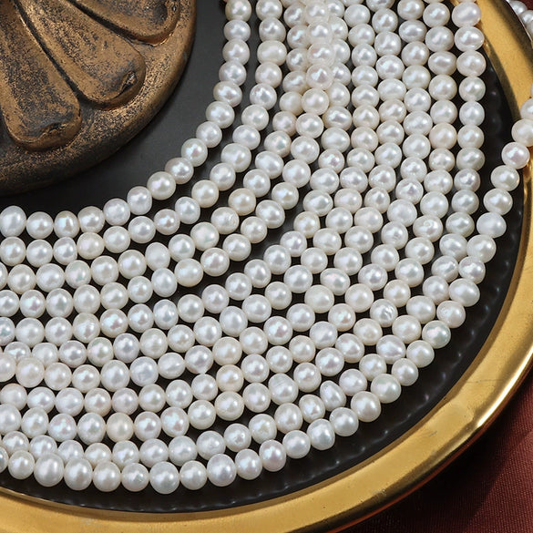 Wholesale Loose Freshwater Pearl Beads Nearly Round