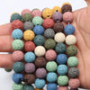 Wholesale Loose Round Natural Volcanic Stone Beads For Diy Jewelry Accessories Polished