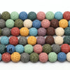 Wholesale Loose Round Natural Volcanic Stone Beads For Diy Jewelry Accessories Polished