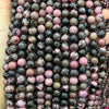 Wholesale Loose Stone Round Beads For Jewelry Accessories Natural Black Line Red Grain Stone Polished