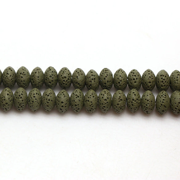 Wholesale Loose Volcanic Stone Abacus Beads For Jewelry Accessories Cutting Process