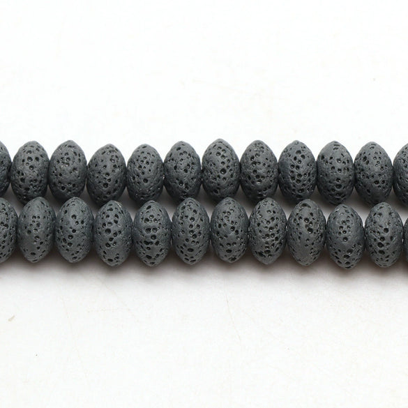 Wholesale Loose Volcanic Stone Abacus Beads For Jewelry Accessories Cutting Process