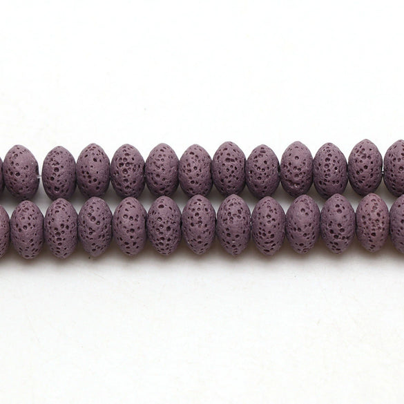 Wholesale Loose Volcanic Stone Abacus Beads For Jewelry Accessories Cutting Process