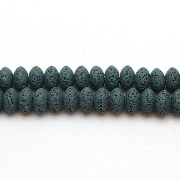 Wholesale Loose Volcanic Stone Abacus Beads For Jewelry Accessories Cutting Process