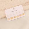 Wholesale Love Butterfly Earrings With Rhinestone Eyes Stainless Steel Jewelry Crown Heart Star Pattern Electroplated For Women