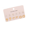 Wholesale Love Butterfly Earrings With Rhinestone Eyes Stainless Steel Jewelry Crown Heart Star Pattern Electroplated For Women