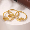 Wholesale Love Embrace Zircon Open Ring Stainless Steel Gold Plated Geometric Jewelry For Women