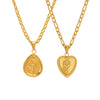 Wholesale Love Flower Pendant Necklace Stainless Steel Plated 18K Gold Geometric Pattern Electroplated Women's Accessories