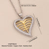 Wholesale Love Heart Shape Pendant Necklace In Copper With Double Color Matching Fashion Temperament Stainless Steel Chain
