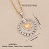 Wholesale Love Heart Shape Pendant Necklace In Copper With Double Color Matching Fashion Temperament Stainless Steel Chain