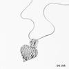 Wholesale Love Heart Shaped Exaggerated Irregular Pleated Stainless Steel Earrings And Necklace Jewelry Suit With Gold And Silver Color Matching And Electroplating Treatment