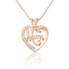Wholesale Love Heart Vintage Copper Hollow Pendant Necklace