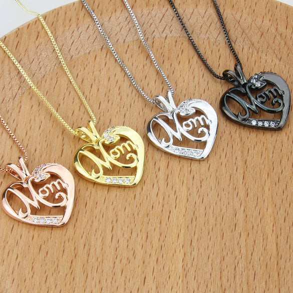 Wholesale Love Heart Vintage Copper Hollow Pendant Necklace