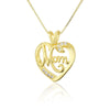 Wholesale Love Heart Vintage Copper Hollow Pendant Necklace