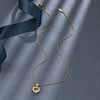 Wholesale Love Hollow Diamond Embedded Peach Heart Titanium Steel Clavicle Necklace For Women