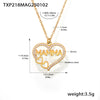 Wholesale Love Letter Stacked Necklace And Bracelet Set With Super Flash Zircon Light Luxury Style Made Of Stainless Steel And Zircon Electroplated For Women