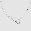 Wholesale Love Lock Necklace Copper Heart Shape Pendant Electroplating O Word Chain
