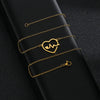 Wholesale Love Pendant Electrocardiogram Heartbeat Titanium Steel Necklace With Electroplating Polishing For Ladies
