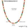 Wholesale Love Shaped 5A Zircon Inlaid Titanium Steel Clavicle Necklace And Bracelet Jewelry Suit With Electroplating For Women