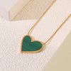 Wholesale Love Stainless Steel Electroplated Heartshaped Necklace For Couples Light Luxury Jewelry