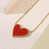 Wholesale Love Stainless Steel Electroplated Heartshaped Necklace For Couples Light Luxury Jewelry