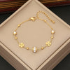 Wholesale Love Stainless Steel Women's Bracelet With Butterfly Gesture And Heart Shape Pattern Electroplated