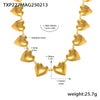 Wholesale Love Stitching Chain Necklace And Bracelet Suit Light Luxury Stainless Steel Electroplated Jewelry For Women