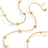 Wholesale Love Water Drops Bell Shaped Titanium Steel Gold Plated Jewelry Set For Women Necklace And Bracelet